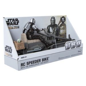 Star Wars wireless remote control Speeder Bike with Mandalorian & Baby Yoda NWT
